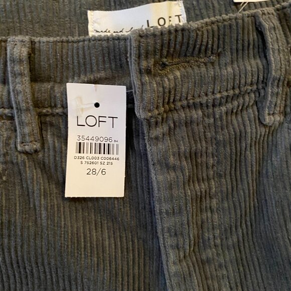 NWT Loft Women's Corduroy Pants Gray Size 28/6 Classic and Preppy - Picture 4 of 7